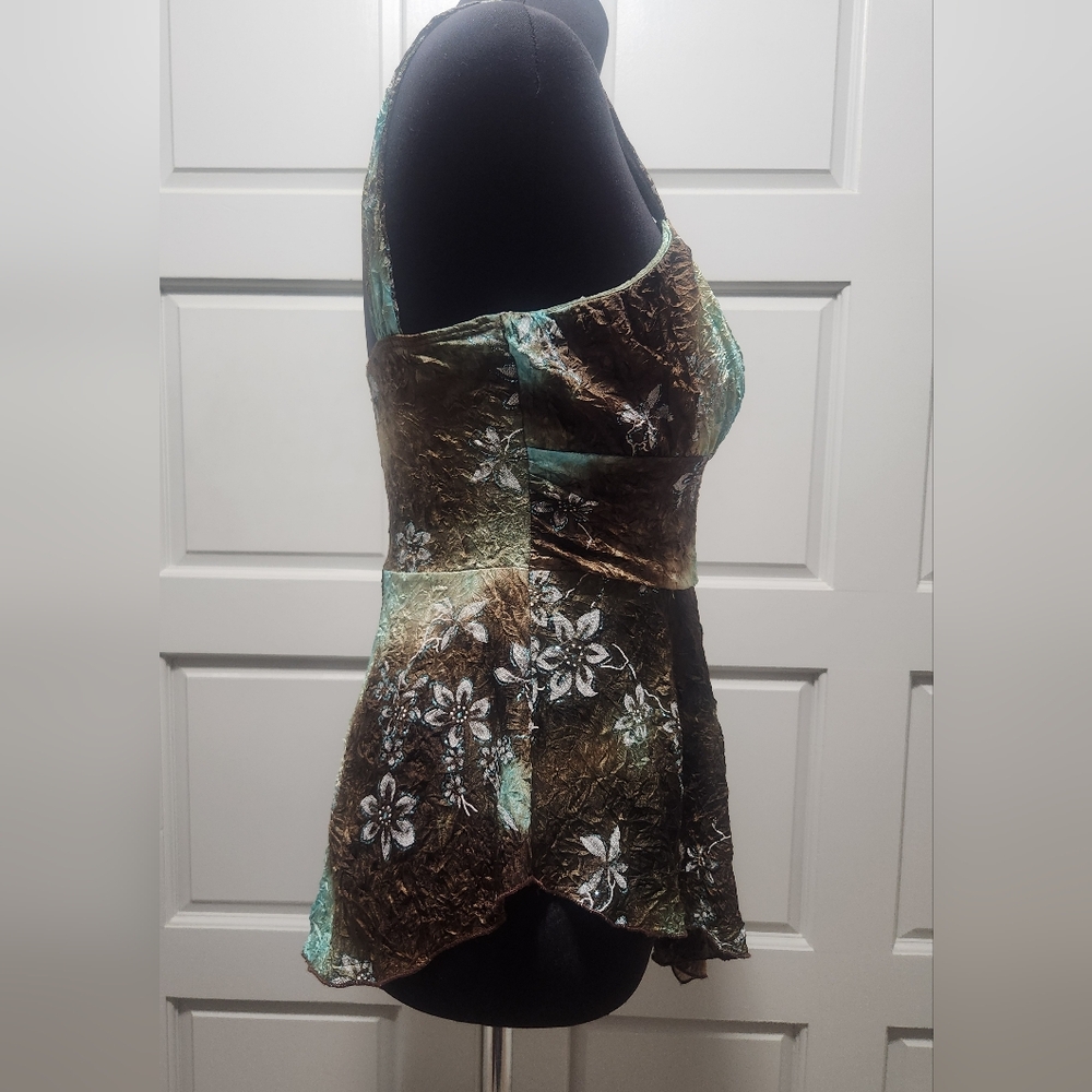 Finesse Sleeveless Vintage Y2K Handkercief Hem Top Women Large - Picture 4 of 13